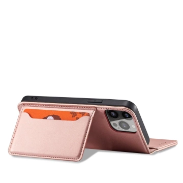 Magnetkartenhülle für iPhone 13 Pro Tasche Kartenetui Kartenhalter Pink