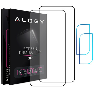 2x Szkło Alogy Full Glue FC + 2x Szkło na obiektyw kamerę do Samsung Galaxy S22