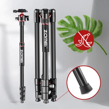 Statyw Profesjonalny 2w1 – Tripod i Monopod do Aparatu i Kamery, Składany z Regulowaną Wysokością i Głowicą Kulową 360°, Stabilny i Lekki, ProStand™ – Czarny