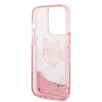 Etui Karl Lagerfeld KLHCP14XLNCHCP do iPhone 14 Pro Max 6,7" hardcase Glitter Choupette Head różowy/pink