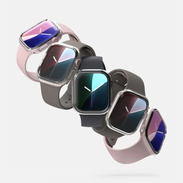2x ETUI DO APPLE WATCH 10 (46MM) PRZEZROCZYSTE & CZARNE RINGKE SLIM 2-PACK