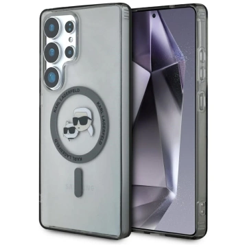 Etui Karl Lagerfeld Button Karl & Choupette MagSafe do Samsung Galaxy S25 Ultra Czarny