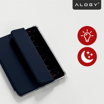 Etui do Apple iPad 11gen. 11" 2025 / 10gen. 10.9" 2022 Ochronne Hybrydowe z Miejscem na Rysik, Składana Okładka, Funkcja Podstawki, Alogy HybridBook™ Case  – Granatowe
