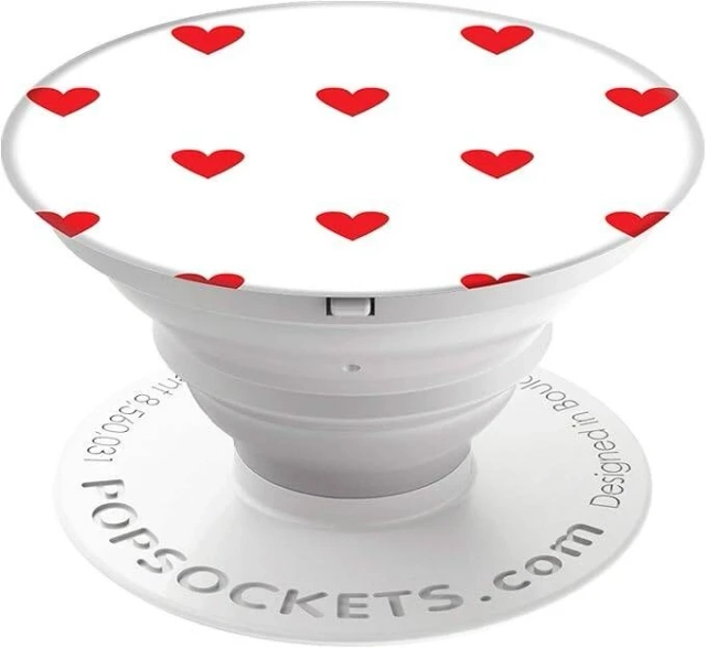 PopSockets-Halter – Faltbarer Herzhalter und Ständer für Telefone und Tablets