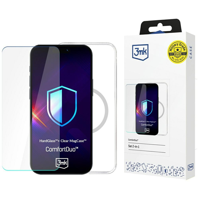 Etui für Samsung Galaxy S25 Ultra 3mk ComfortDuo Clear MagCase