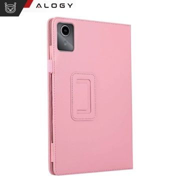 Etui do Lenovo Tab K11 / K11E 11” M11 10.95" TB330FU/TB330XU/TB331FC stojak pokrowiec obudowa z klapką na tablet Case Alogy Różowe