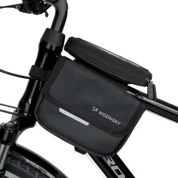 Wozinsky Fahrradrahmentasche Fahrradtasche wasserdichte Handyhülle 1,5l Schwarz (WBB26BK)