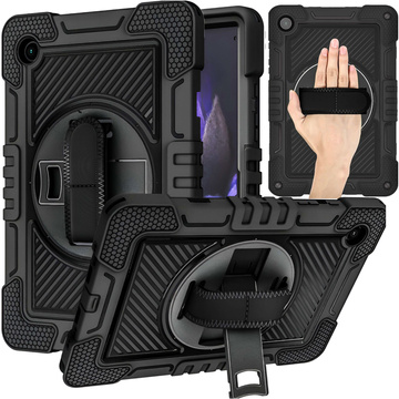 Etui do Samsung Galaxy Tab A9+ Plus 2023 11" X210/X215/X216 pancerne obudowa z paskiem Alogy Case czarne