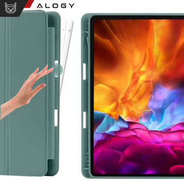 Hülle für Apple iPad 10.2 9 Gen 8/7 2021/2020/2019 Smart Pencil Case Alogy TPU Tablet Cover Grünes Glas