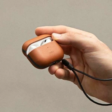 UNIQ Terra Kopfhörer-Schutzhülle für AirPods Pro 2nd Gen. Echtes Leder braun/toffee braun