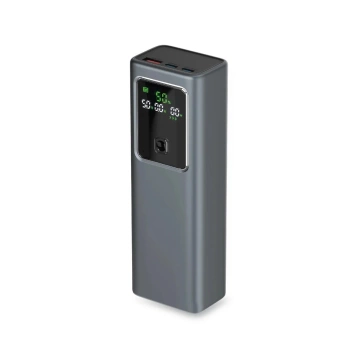 Powerbank SBS 20000mAh 100W LCD USB-C PD USB-A Szary