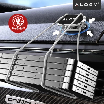 Alogy Universal-Auto-Magnethalterung für Telefon im Cockpit, für Armaturenbrett, Schwarz