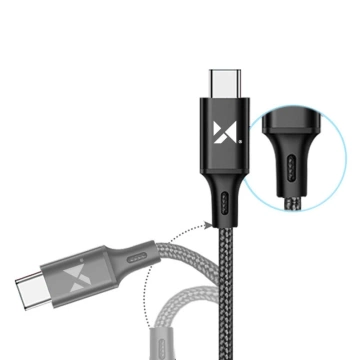 Wozinsky USB - USB Typ C Kabel 2.4A 2m Schwarz(WUC-C2B)