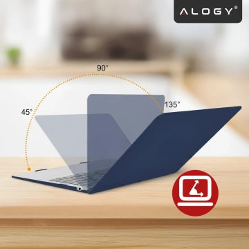 Etui do Apple Macbook Pro 14 2021-2024 (M1/M2/M3/M4) – elastyczna, matowa obudowa ochronna, lekka i odporna – Alogy AirGuard™ Granatowy