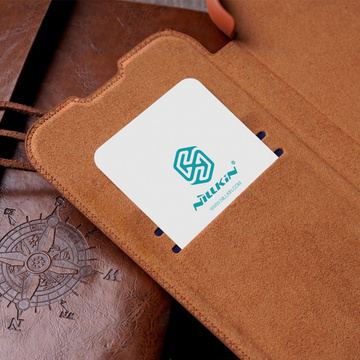 Etui skórzane Nillkin Qin Pro Leather Case do iPhone 14 Pro Max (czarne)