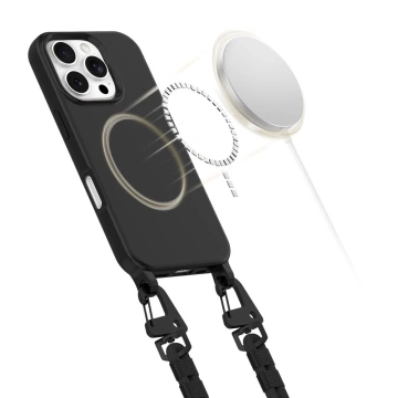 Etui do iPhone 16 Pro Max Tech-Protect Magnecklace MagSafe Czarny