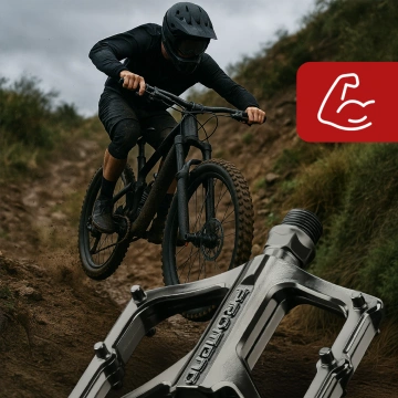 Plattform-Fahrradpedale für MTB-Fahrräder, Aluminium 9/16" Schwarzes Aluminium-Set [2 Stk.]