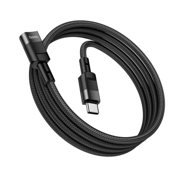 HOCO Adapter OTG Typ C (Męski) Do Typ C (Żeński) 3A U107 1,2 M Czarna