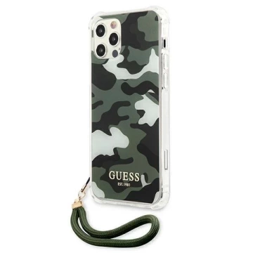 Guess GUHCP12LKSARKA iPhone 12 Pro Max 6,7 "Grün / Khaki Hardcase Camo Collection
