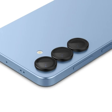 Kameraschutz für Samsung Galaxy S25 Schwarz Spigen Optik Pro Glas.TR "EZ Fit" Kameraschutz 2er-Pack