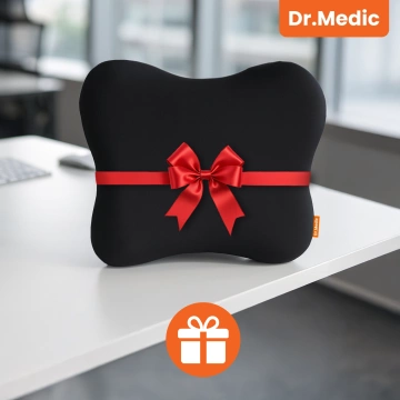  Poduszka do Samochodu pod Plecy Lędźwie DR.MEDIC TravelComfort™ Ergonomiczna poduszka lędźwiowa na fotel krzesło biurowa do auta dla kierowcy pasażera