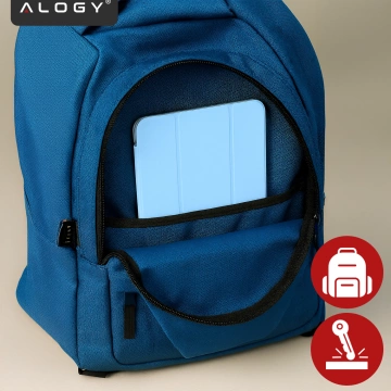 Etui do Apple iPad 11gen. 11" 2025 / 10gen. 10.9" 2022 Ochronne Hybrydowe z Miejscem na Rysik, Składana Okładka, Funkcja Podstawki, Alogy HybridBook™ Case  – Błękitne