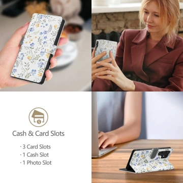 Etui do Samsung Galaxy S25 Ultra Tech-Protect Wallet Spring Flowers