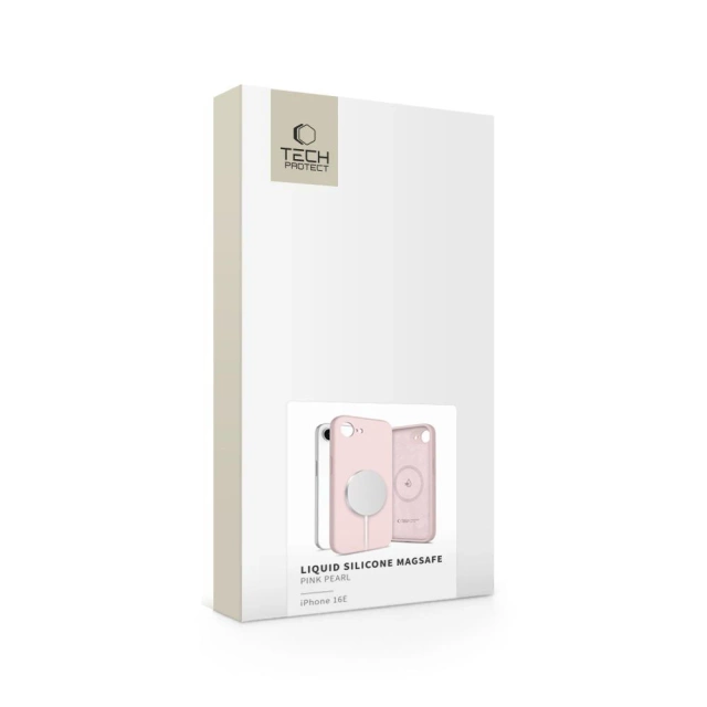 Etui Tech-Protect Liquid Silicone MagSafe iPhone 16e Różowe