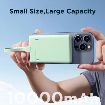 Powerbank 10000mAh Joyroom JR-PBM01 20W MagSafe mit Ständer grün