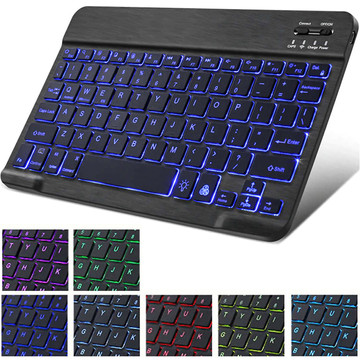 Klawiatura Bezprzewodowa Alogy RGB LED RGB Bluetooth iOS/Android/Windows podświetlana Czarna