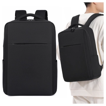 Alogy UrbanPack Pro™ Business-Rucksack für 15-16"-Laptops – Wasserdicht, stoßfest, mit Flaschenfach und Gepäckgurt – Schwarz