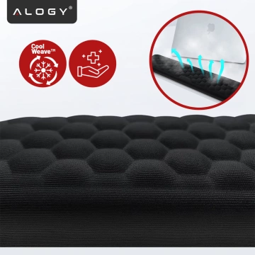 Alogy ErgoSupport™ Ergonomisches Tastatur- und Maus-Set aus Memory-Schaum, rutschfest und atmungsaktiv, Schwarz