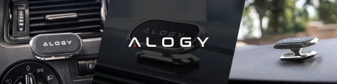 Alogy Universal-Auto-Magnethalterung für Telefon im Cockpit, für Armaturenbrett, Schwarz
