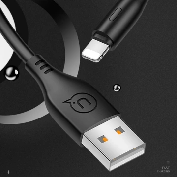 USAMS Kabel U18 Lightning 2A Fast Charge 1m Czarny/Schwarz SJ266USB01 (US-SJ266)