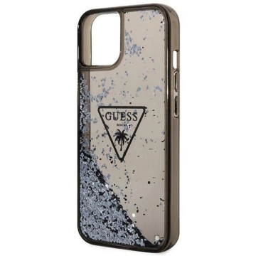 Etui Guess GUHCP14SLFCTPK do Apple iPhone 14 6,1" czarny/black hardcase Liquid Glitter Palm Collection