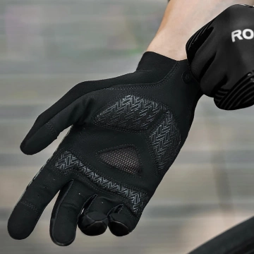 Rękawiczki Rowerowe Rockbros 3-Sezonowe XXL Czarne Dotykowe