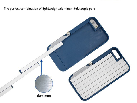 Selfie-Hülle für Apple iPhone 6 / 7 / 8 / SE 2022/2020, schwarz, mit Fernbedienung