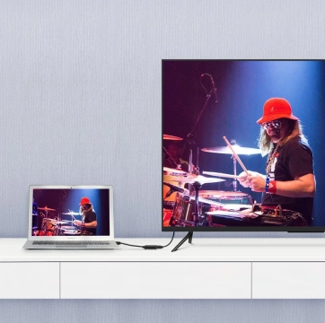 UGREEN Adapterkabel Kabel von DisplayPort (männlich) auf HDMI (weiblich) (unidirektional) 1080P 60Hz 12bit schwarz (40362)