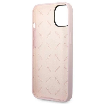 Etui na telefon Guess do iPhone 14 6,1" fioletowy/purple hardcase Silicone Triangle