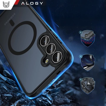Etui do Samsung Galaxy S25 Plus obudowa ochronna na telefon Alogy Matte HybridMag™️ Case do MagSafe Matowe Czarne