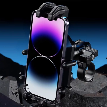 KEWIG M26-C1 Handyhalterung für Motorradlenker mit Anti-Schock-System für Motorrad, Quad, Roller, Schwarz