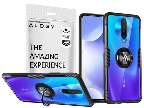Etui Alogy Ring Holder Clear Armor do Xiaomi Redmi K30/ Poco X2 czarne