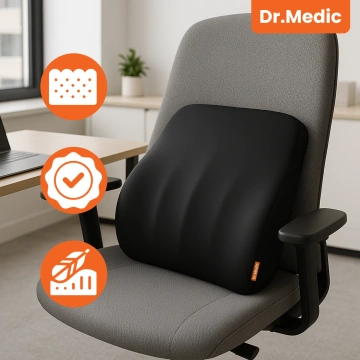 DR.MEDIC LumbarGuard™ Auto-Rückenkissen Ergonomisches Lendenkissen für Autositze für Fahrer und Beifahrer