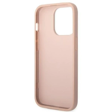 Guess GUHCP14LPSASBPI Hülle für Apple iPhone 14 Pro 6.1" pink/pink Saffiano Strap