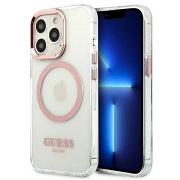„Etui Guess GUHMP13LHTRMP für iPhone 13 Pro / 13 6,1\“ Hartschale Metal Outline Magsafe“