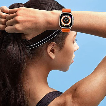 Pasek do zegarka Alogy Sport Strap do Apple Watch 4/5/6/7/8/SE/Ultra (42/44/45/49mm) Pomarańczowy