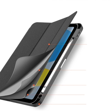 Dux Ducis Domo etui iPad 11" 2025 (11gen.) / iPad 10.9'' 2022 (10 gen.) pokrowiec smart cover podstawka czarne