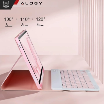 Etui z klawiaturą z miejscem na rysik do Samsung Galaxy Tab S9 FE 10.9" Alogy Keyboard Case Różowe