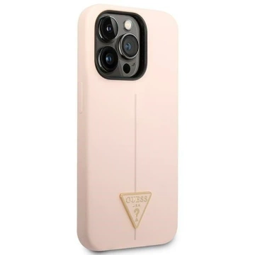Etui Guess GUHCP14XSLTGP iPhone 14 Pro Max 6,7" różowy/pink hardcase Silicone Triangle