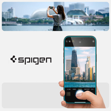 2x Panzerglas für iPhone 15 Spigen Glas.TR „EZ FIT“ Klar